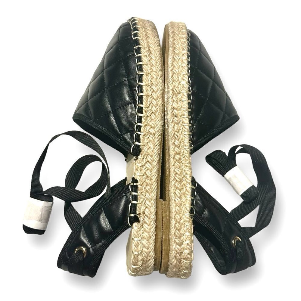 ASOS espadrilles blackāadjustable lace tie up size 7